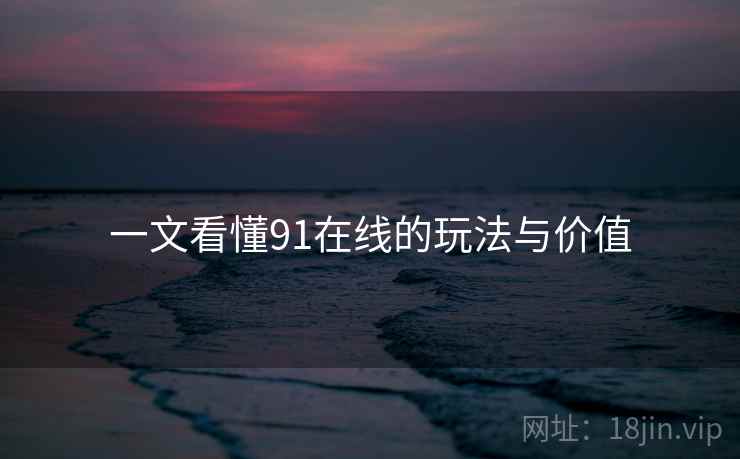 一文看懂91在线的玩法与价值